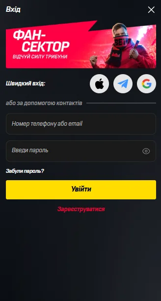 Logging in to BetKing on mobile: the same form with phone or email and password